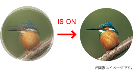 イメージ:IMAGE STABILIZER OFF/ON比較